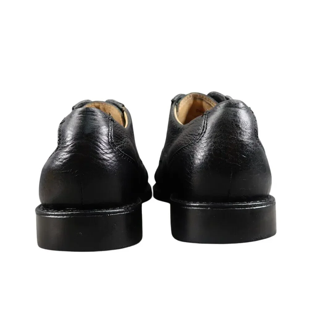 Belvedere Shoes Men 10.5 Oxford Cap Toe Duke Leather Black Classic Comfort Dress